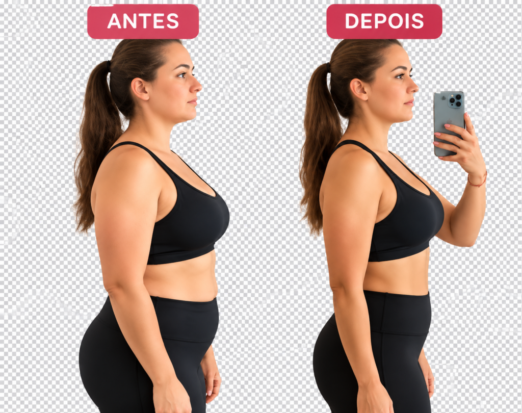 Transformação antes e depois: -9kg em 3 meses